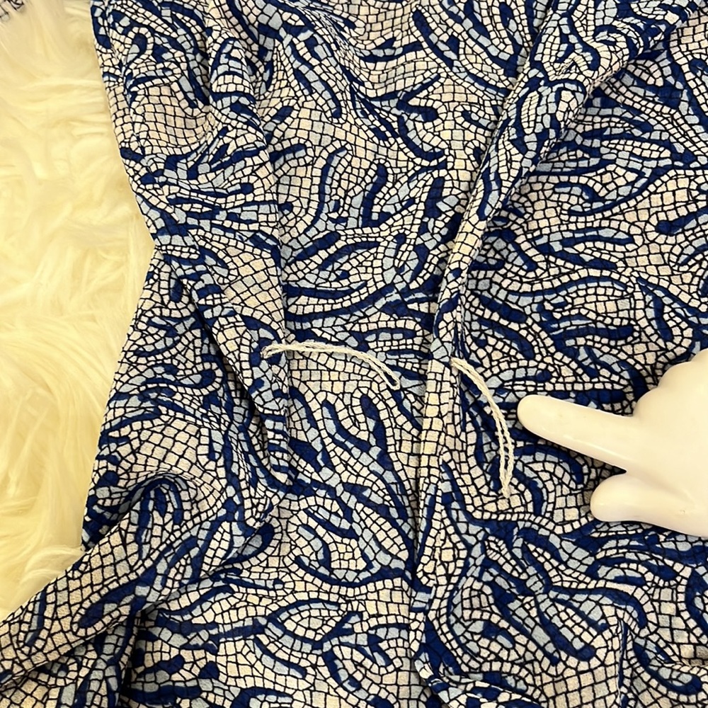 MICHAEL Michael Kors Blue Coral Mosaic Georgette Shirt Maxi Dress - Picture 14 of 15
